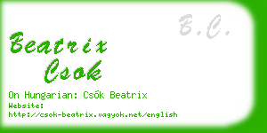 beatrix csok business card